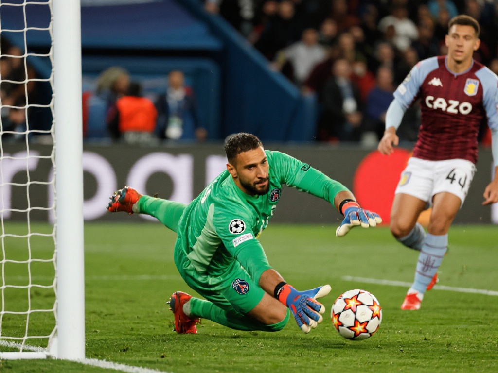 就在比赛局势愈发紧张之际，门将多纳鲁马的